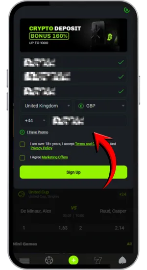 VeloBet login details form