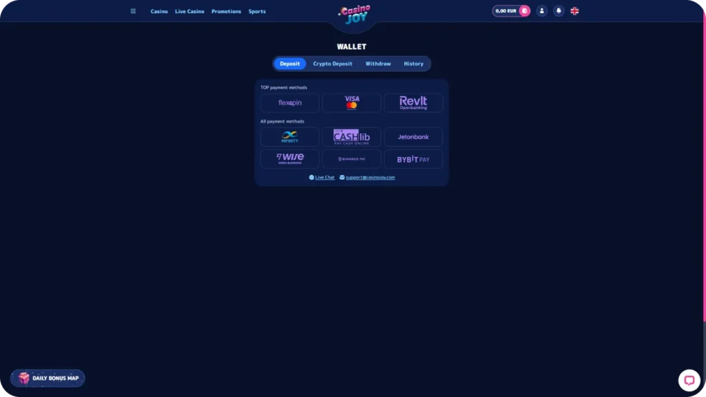 Casino Joy Payments