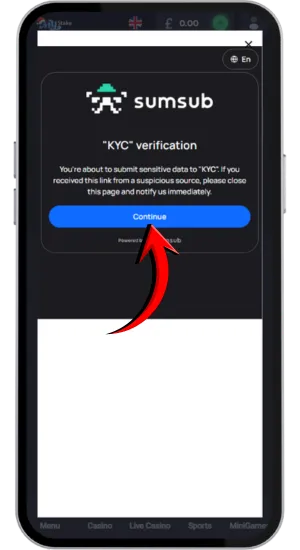 MyStake identity verification upload screen