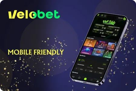 VeloBet casino mobile interface