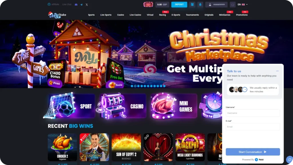 MyStake live chat support