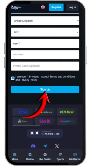 MyStake personal details form