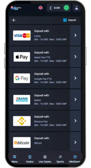 MyStake currency and limit settings